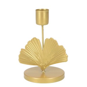 Świecznik metalowy złoty 12 cm AST22523