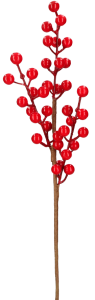 Gałązka sztuczna świąteczna GŁÓG 42 CM AST23038