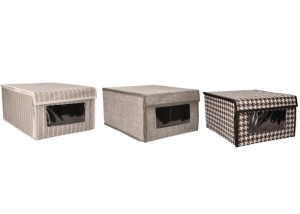 Organizer tekstylny zamykany z okienkiem 34x29x18 cm ASC19407 – zdjęcie 4