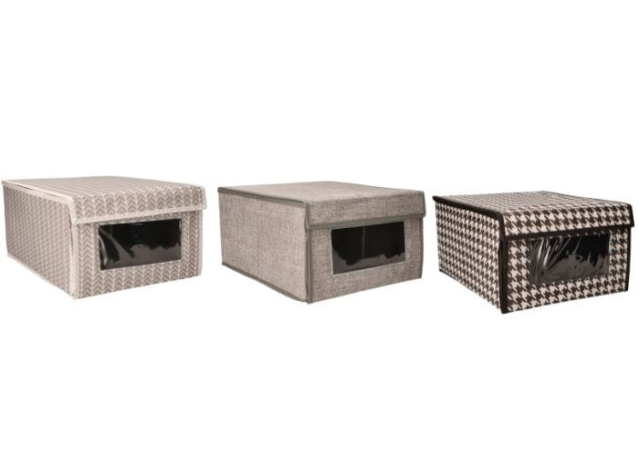 Organizer tekstylny zamykany z okienkiem 34x29x18 cm ASC19407 – zdjęcie 4