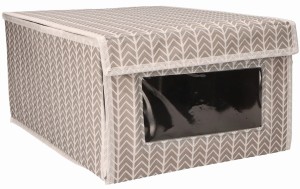 Organizer tekstylny zamykany z okienkiem 34x29x18 cm ASC19407