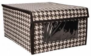 Organizer tekstylny zamykany z okienkiem 34x29x18 cm ASC19407 – zdjęcie 3