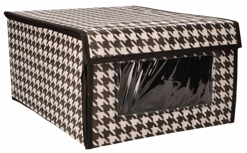 Organizer tekstylny zamykany z okienkiem 34x29x18 cm ASC19407 – zdjęcie 3
