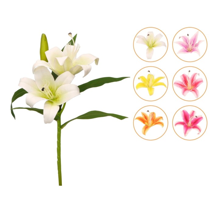 Kwiat sztuczny LILIA gałązka 36 cm ASC23459
