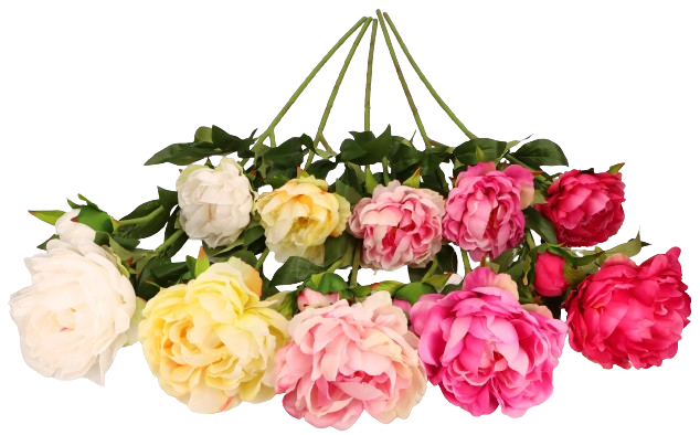 Kwiat sztuczny Piwonia gałązka 82 cm ASC23316 – zdjęcie 3