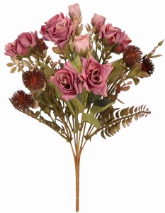 Bukiet sztucznych kwiatów Róża 35cm ASC24592-1