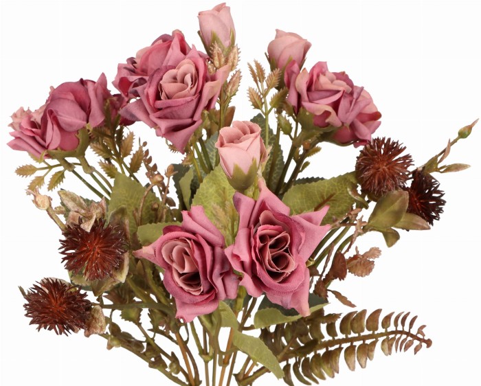 Bukiet sztucznych kwiatów Róża 35cm ASC24592-1 – zdjęcie 2