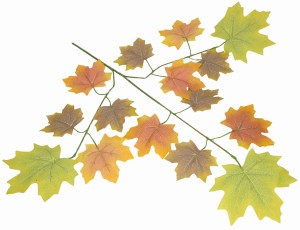 Gałązka sztucznych jesiennych liści 67cm ASC24390