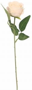 Kwiat sztuczny Róża pojedyncza biała 50cm AST231751-6