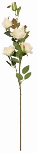 Kwiat sztuczny Róża biała gałązka 83cm ASC19604-2
