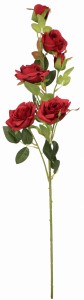 Kwiat sztuczny Róża czerwona gałązka 83cm ASC19604-10