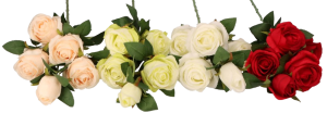 Kwiat sztuczny Róża gałązka 58cm ASC24710-MIX – zdjęcie 2