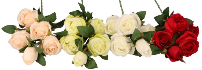 Kwiat sztuczny Róża gałązka 58cm ASC24710-MIX – zdjęcie 2