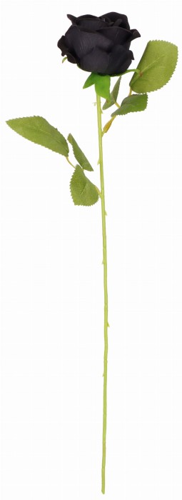 Kwiat sztuczny Róża welurowa czarna 51cm ASC24715-BLACK