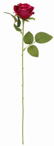 Kwiat sztuczny Róża welurowa pojedyncza 51cm ASC24715