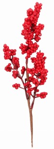 Gałązka świąteczna czerwona 33cm ASC24926