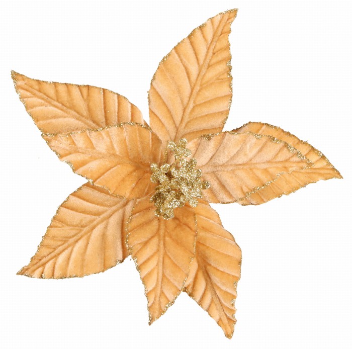 Kwiat welurowy na piku GWIAZDA BETLEJEMSKA 25cm ASC240024-328