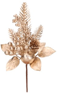 Gałązka ozdobna złota 28cm ASC240044