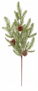 Gałązka ozdobna z szyszkami 75cm ASC240041