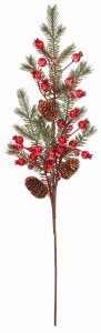 Gałązka ozdobna świąteczna 60cm ASC240010