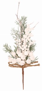 Gałązka ozdobna ośnieżona 32cm ASC240026