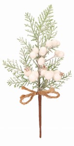 Gałązka ozdobna świąteczna ośnieżona 30cm ASC240048