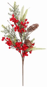 Gałązka ozdobna świąteczna 46cm ASC24992