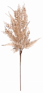 Gałązka ozdobna świąteczna złota 67cm ASC240001