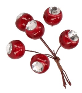 Ozdoba kulki z cyrkoniami wiązka 6szt. 11cm ASC24825-MIX