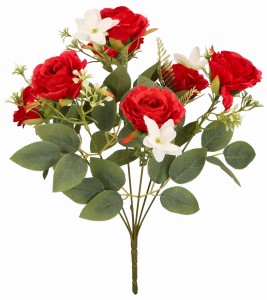 Kwiat sztuczny róża bukiet 39cm ASC20587-6