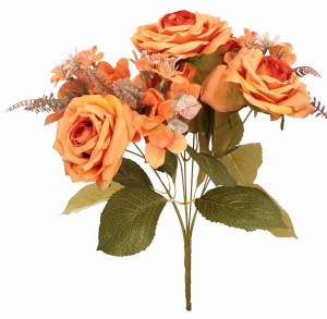 Bukiet sztucznych kwiatów Róża 43cm ASC25548-mix 6 kolorów