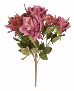 Bukiet sztucznych kwiatów Róża 40cm ASC24575-3