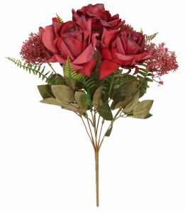Bukiet sztucznych kwiatów Róża 40cm ASC24575-6