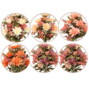 Bukiet sztucznych kwiatów Dalia 40 cm ASC26206-mix 6 kolorów – zdjęcie 2