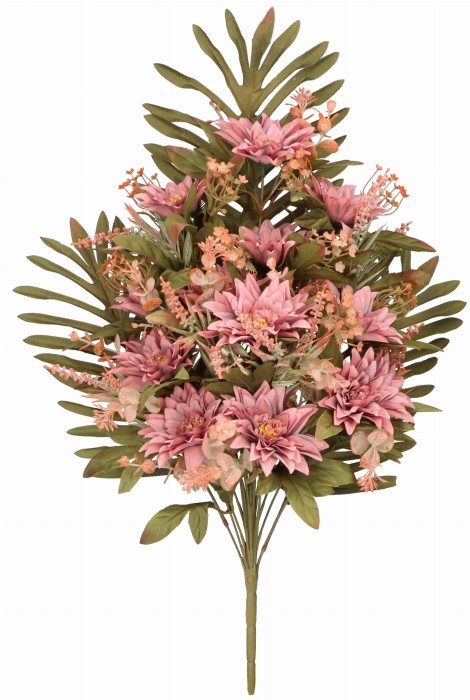 Bukiet sztucznych kwiatów typu 'leżak' Dalia 55cm ASC26208-mix 6 kolorów