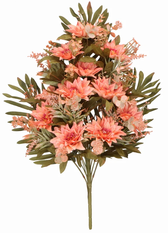 Bukiet sztucznych kwiatów typu 'leżak' Dalia 55cm ASC26208-mix 6 kolorów – zdjęcie 4