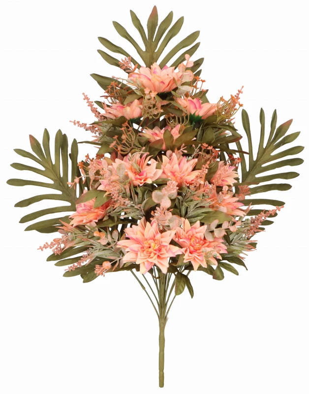 Bukiet sztucznych kwiatów typu 'leżak' Dalia 55cm ASC26208-mix 6 kolorów – zdjęcie 5