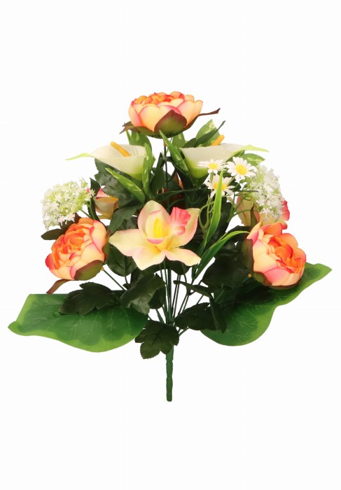 Bukiet sztucznych kwiatów Piwonia z dodatkami 42cm ASC27210-MIX