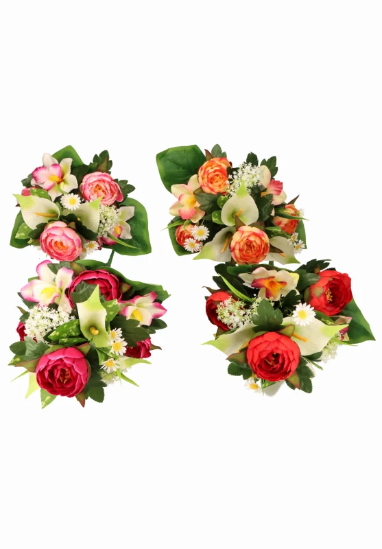 Bukiet sztucznych kwiatów Piwonia z dodatkami 42cm ASC27210-MIX – zdjęcie 2