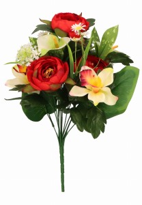 Bukiet sztucznych kwiatów Piwonia z dodatkami 42cm ASC27210-MIX – zdjęcie 4