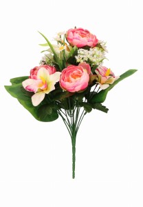 Bukiet sztucznych kwiatów Piwonia z dodatkami 42cm ASC27210-MIX – zdjęcie 5