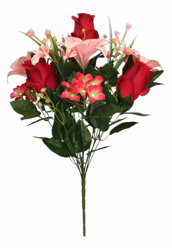 Liia/róża bukiet 52cm ASC27202-mix 4 kolorów – zdjęcie 4