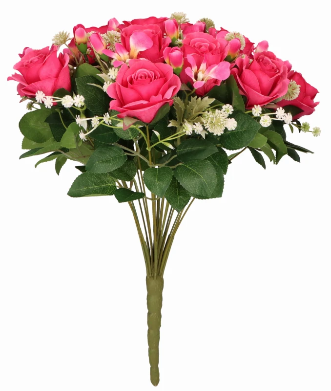 Róża bukiet 46cm ASC27205-mix 4 kolorów – zdjęcie 3