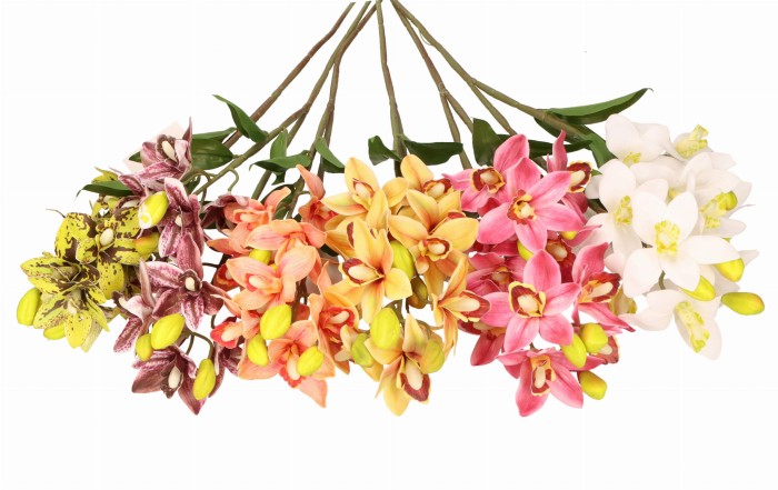 Cymbidium gałązka 67cm ASC25342-mix 6 kolorów – zdjęcie 2