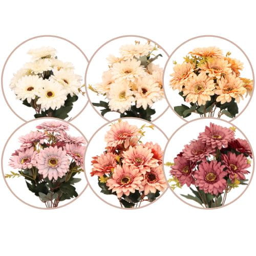 Gerbera bukiet 38cm ASC25382-mix 6 kolorów – zdjęcie 2