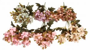 Bukiet sztucznych kwiatów 33cm ASC25374-mix 6 kolorów – zdjęcie 2