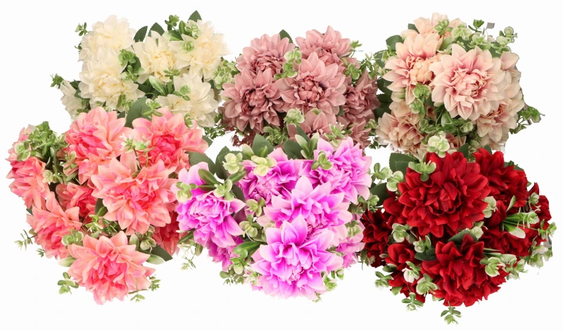 Dalia bukiet 40cm ASC25720-mix 6 kolorów – zdjęcie 2
