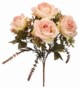 Róża bukiet 40cm ASC24574-mix 5 kolorów