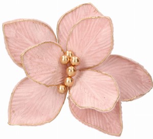 Magnolia welurowa na piku śr. 30cm ASC26186-mix 6 kolorów – zdjęcie 7