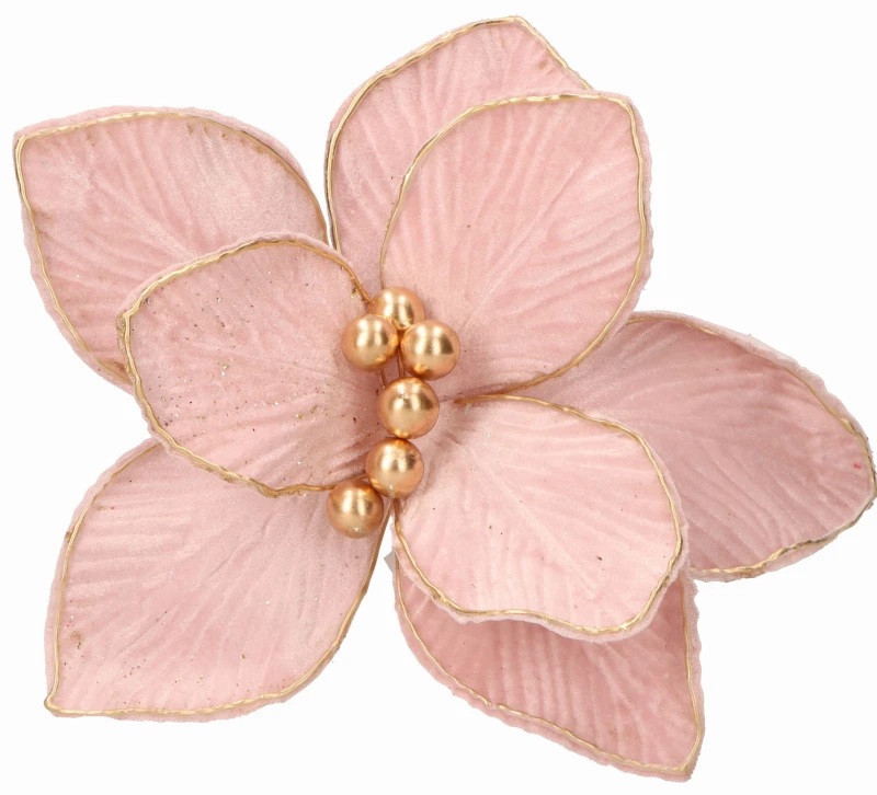 Magnolia welurowa na piku śr. 30cm ASC26186-mix 6 kolorów – zdjęcie 7